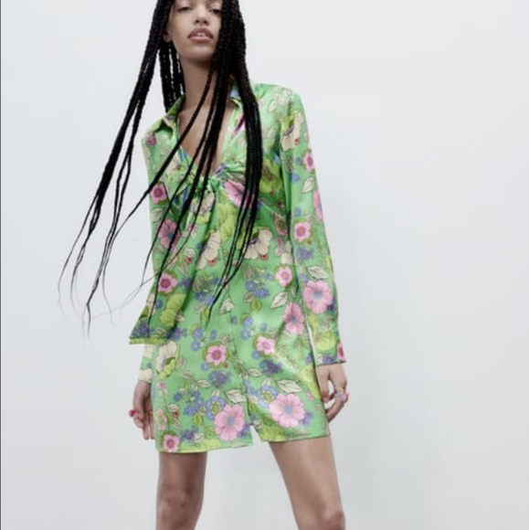 Silk Floral Zara dress - Picture 2 of 4